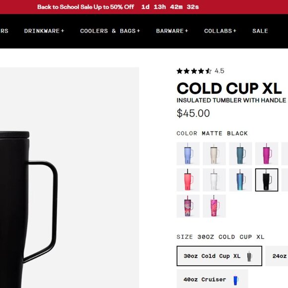 NWT Golf Corkcicle 30oz Cold Tumbler Cup with Handle - Picture 6 of 13